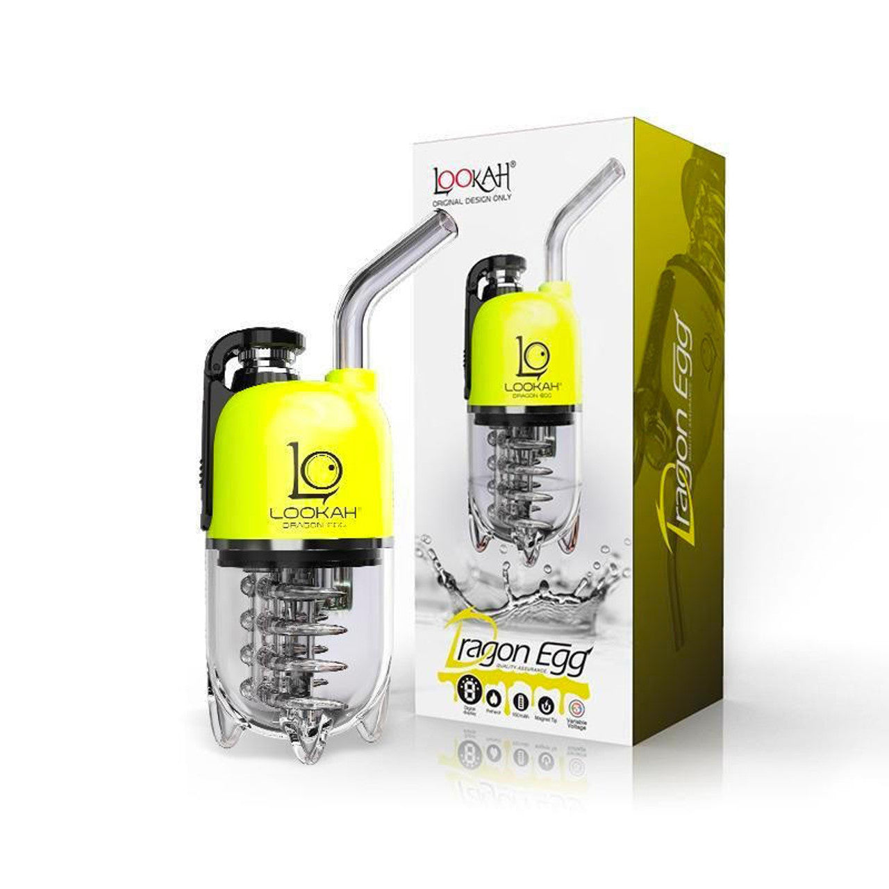 Lookah Dragon Egg Portable Wax Vaporizer (950mAh) | Yellow with Packaging