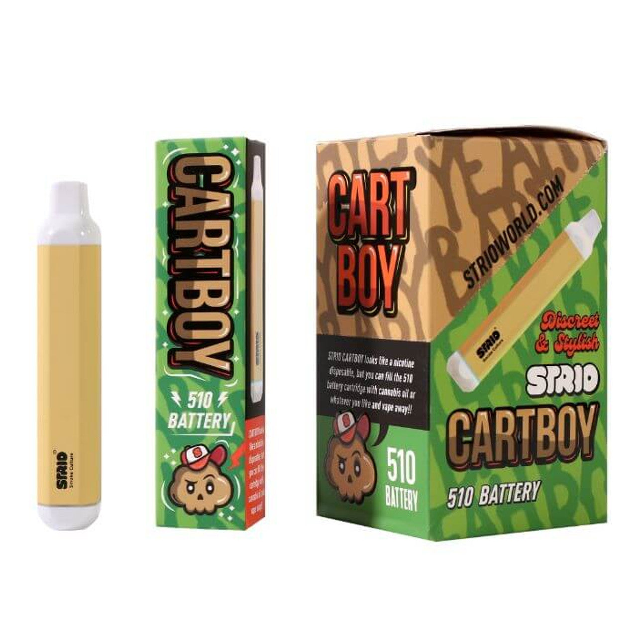 Strio Cart Boy | 6-Pack | Yellow with Packaging