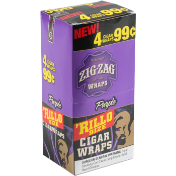 Zig-zag 4pk Rillo Size Wrap Purple packaging