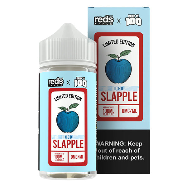 7Daze Keep It 100 Series TFN 100mL | 3mg (Freebase) (Reds Apple x Blue Slushie) Slapple Iced