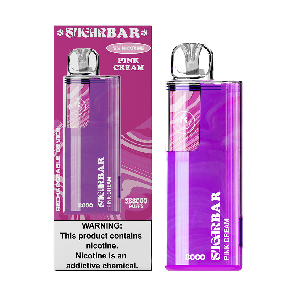 Pink Cream Sugarbar SB8000 Disposable 8000 Puffs 16mL 50mg