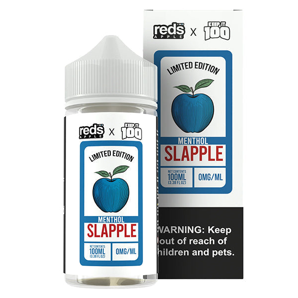 7Daze Keep It 100 Series TFN 100mL | 0mg (Freebase) (Reds Apple x Blue Slushie) Slapple Menthol 