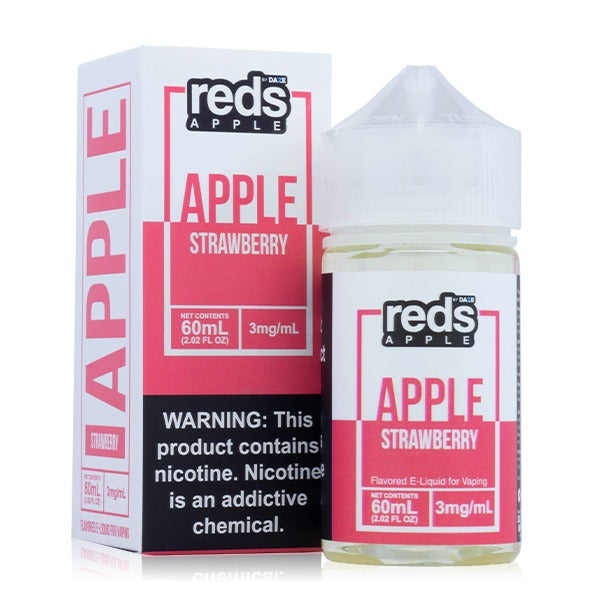 Reds Apple Series E-Liquid 60mL (Freebase) | 6mg Strawberry with Packaging