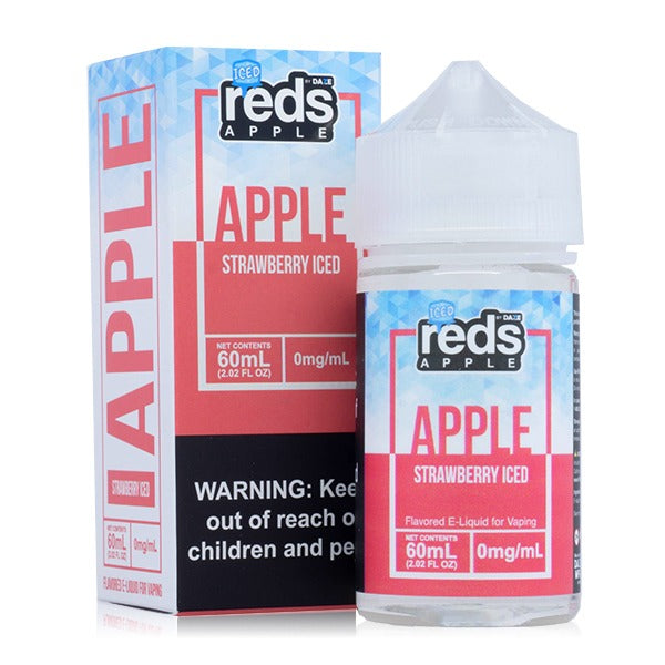 Reds Apple Series E-Liquid 60mL (Freebase) | 3mg Strawberry Iced with Packaging