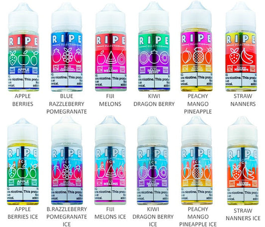 Vape 100 Ripe Series E-Liquid 100mL 0mg (Freebase)