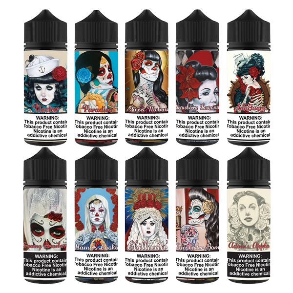 Adam Bomb Series E-Liquid 120mL (Freebase) Group Photo