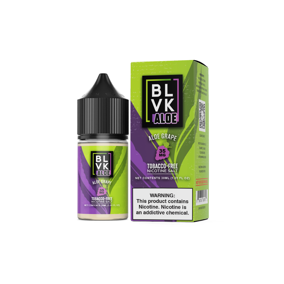 BLVK ALOE TFN Salt Series E-Liquid 30mL (Salt Nic) | 35mg Aloe Grape with packaging