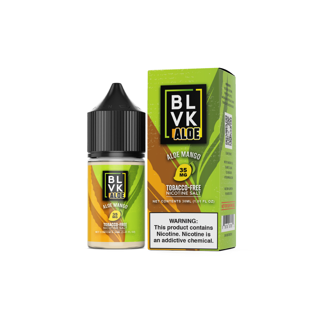 BLVK ALOE TFN Salt Series E-Liquid 30mL (Salt Nic) | 35mg Aloe Mango with packaging