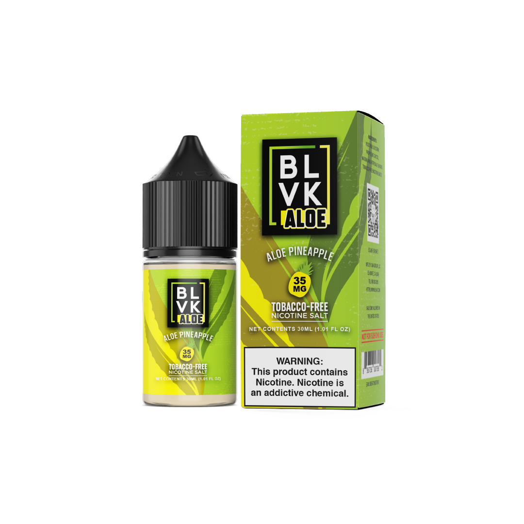 BLVK ALOE TFN Salt Series E-Liquid 30mL (Salt Nic) | 35mg Aloe Pineapple with packaging