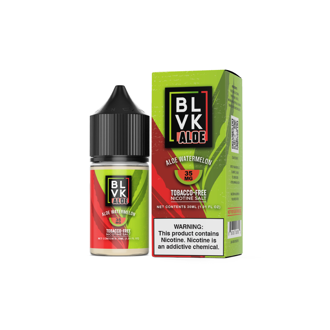 BLVK ALOE TFN Salt Series E-Liquid 30mL (Salt Nic) | 35mg Aloe Watermelon with Packaging