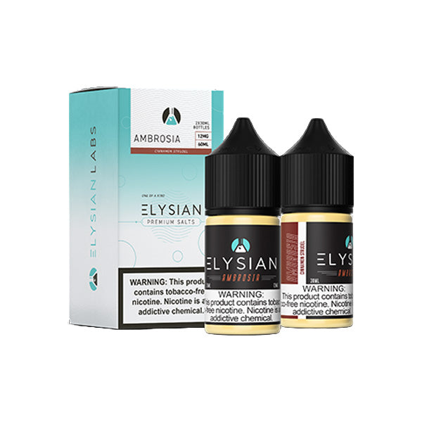 Elysian Salt Series E-Liquid x2-30mL (Salt Nic) | 12mg Ambrosia with packaging