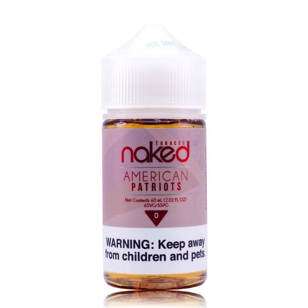 Naked 100 E-Liquid 60mL | PMTA Submitted (Freebase) | 0mg American Patriots