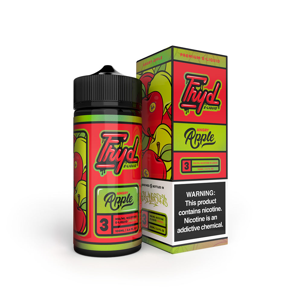 FRYD Series E-Liquid 100mL | 0mg Angry Apple with packaging