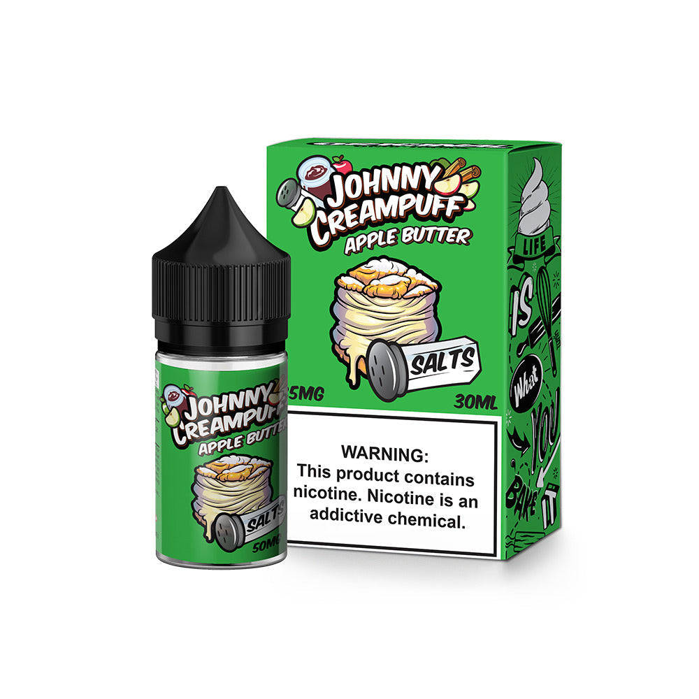 Tinted Brew Johnny Creampuff TFN Salt Series E-Liquid 30mL | 50mg Apple Butter with packaging