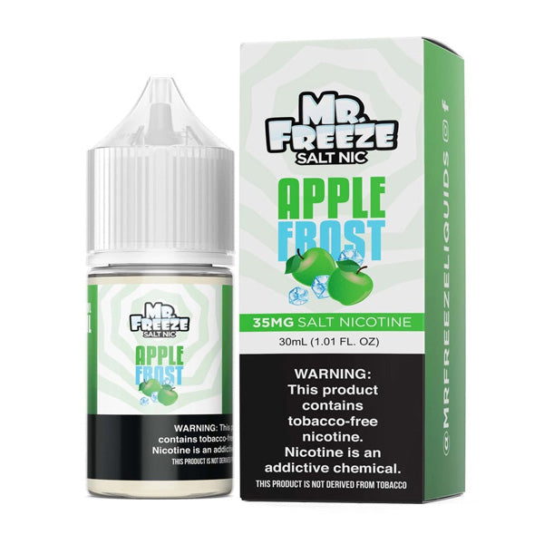 Mr. Freeze TFN Salt Series E-Liquid 30mL (Salt Nic) | 35mg Apple Frost with packaging