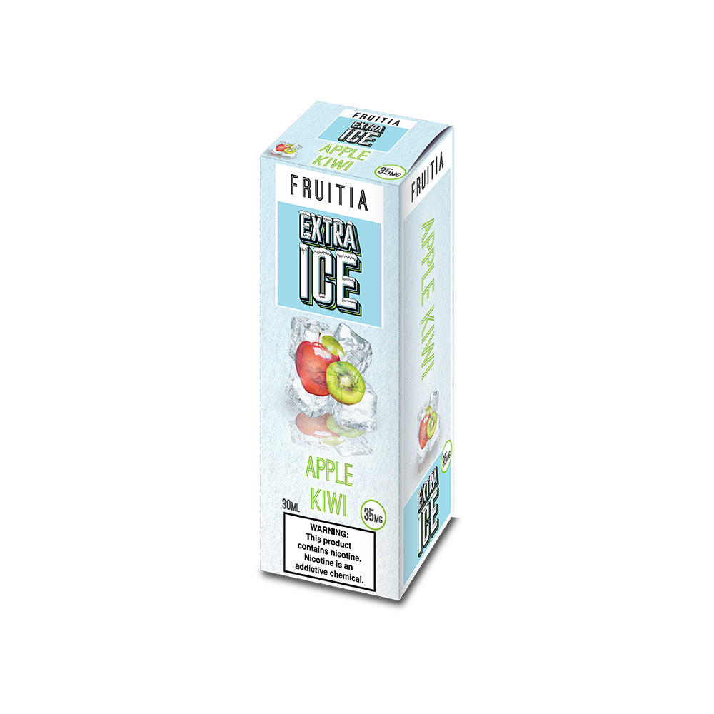 Fruitia Extra Ice Salt Series E-Liquid 30mL (Salt Nic) | Apple Kiwi Extra Ice with packaging