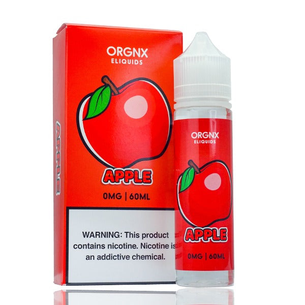 ORGNX Series E-Liquid 3mg | 60mL (Freebase) Apple With Packaging