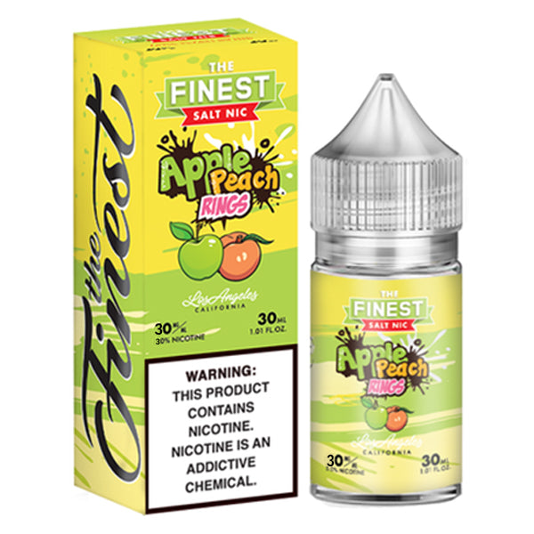 Finest Salt Series E-Liquid 30mL (Salt Nic) | 30mg Apple Peach Sour Rings with packaging