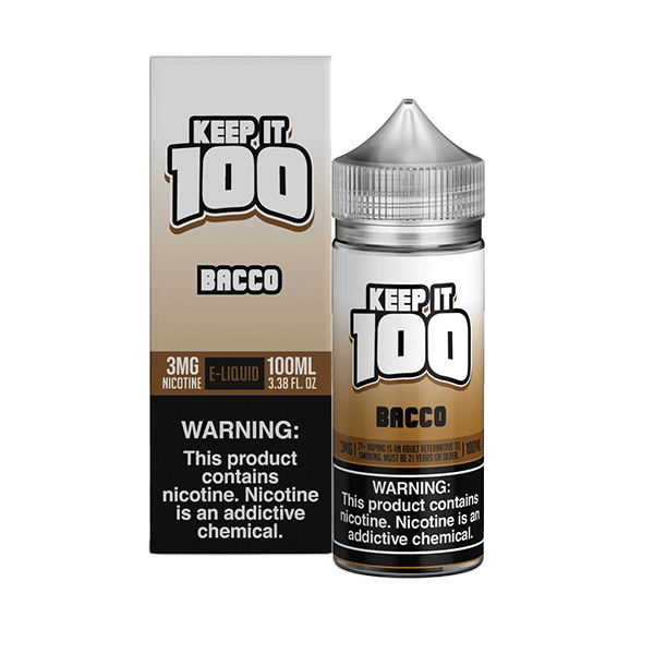 Keep It 100 TFN Series E-Liquid 3mg | 100mL (Freebase) Bacco with Packaging