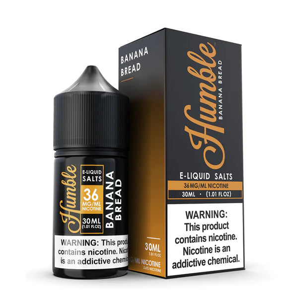 Humble Salt Series E-Liquid 36mg | 30mL (Salt Nic) Banana Bread with Packaging