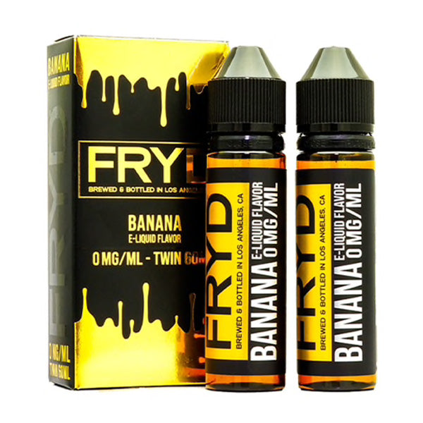 FRYD Series E-Liquid 2x-60mL Bottles (Freebase) 6mg Banana with packaging