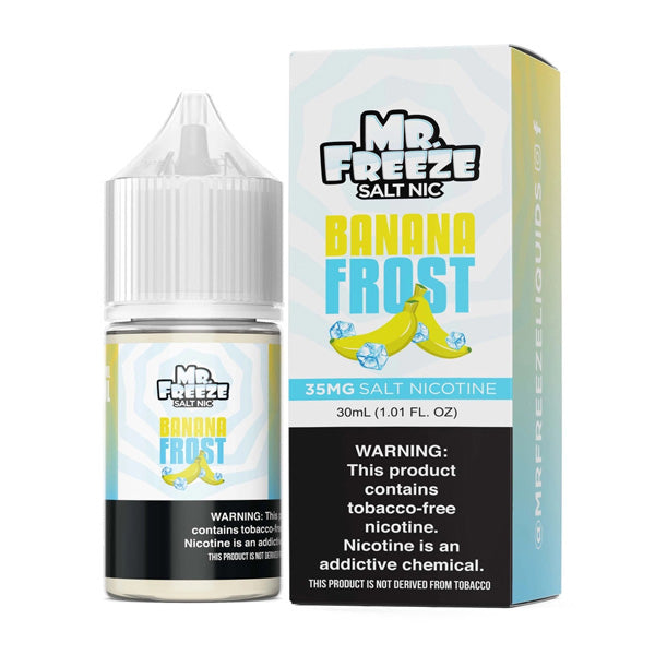 Mr. Freeze TFN Salt Series E-Liquid 30mL (Salt Nic) | 35mg Banana Frost with packaging