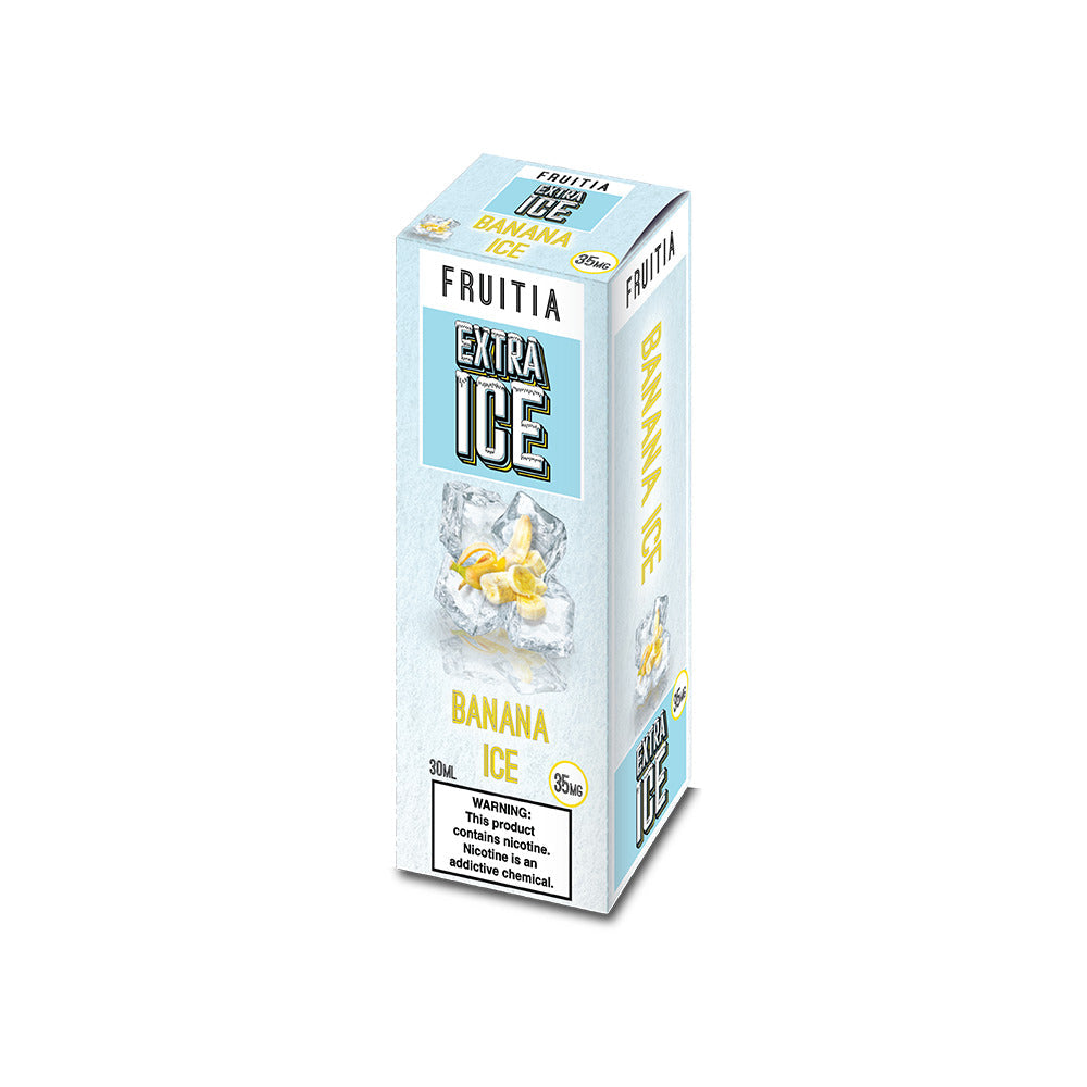 Fruitia Extra Ice Salt Series E-Liquid 30mL (Salt Nic) | 35mg Banana Ice with packaging