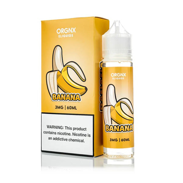 ORGNX Series E-Liquid 3mg | 60mL (Freebase) Banana With Packaging