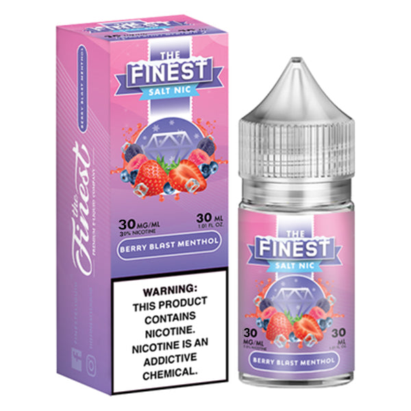 Finest Salt Series E-Liquid 30mL (Salt Nic) | 30mg Berry Blast Menthol with packaging