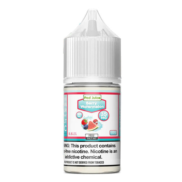 Pod Juice Salt Series E-Liquid 30mL Berry Watermelon bottle