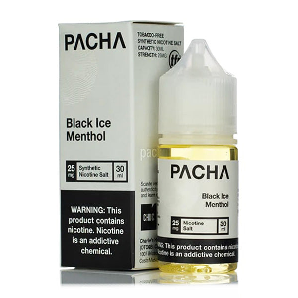 Pachamama TFN Salt Series E-Liquid 25mg | 30mL (Salt Nic) Black Ice Menthol with Packaging