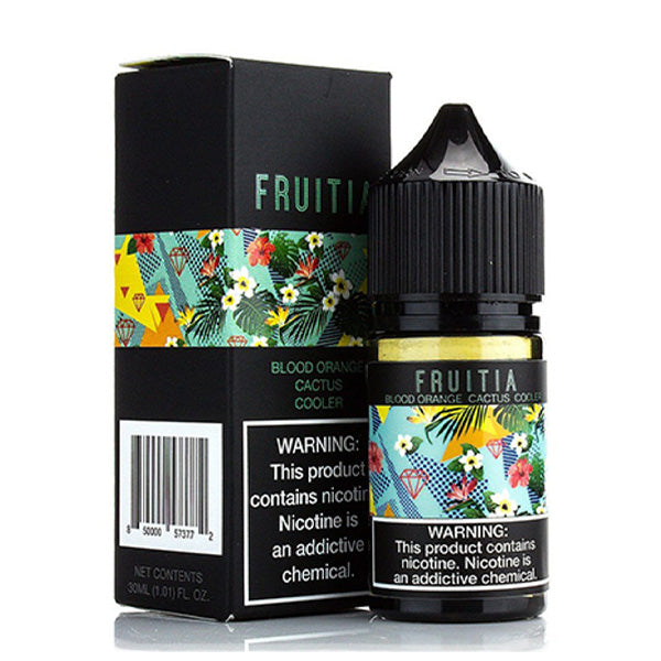 Fresh Farms FRUITIA Salt Series E-Liquid 30mL (Salt Nic) Blood Orange Cactus Cooler with packaging