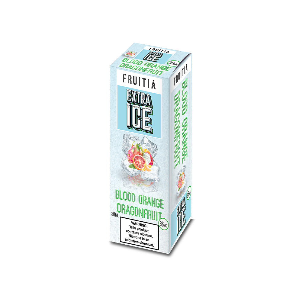 Fruitia Extra Ice Salt Series E-Liquid 30mL (Salt Nic) | Blood Orange Dragonfruit Extra Ice with packaging