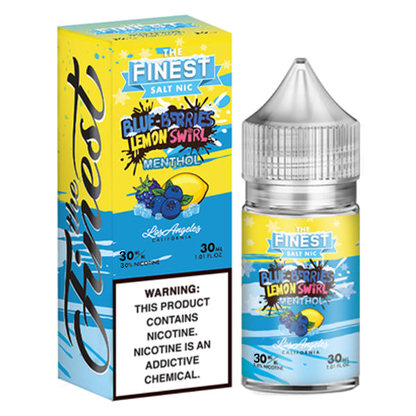 Finest Salt Series E-Liquid 30mL (Salt Nic) | 30mg Blue Berries Lemon Swirl Menthol with packaging