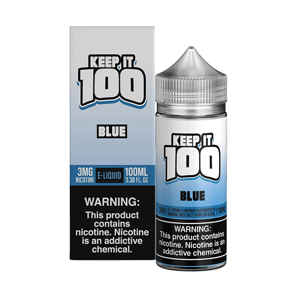 Keep It 100 TFN Series E-Liquid 0mg | 100mL (Freebase) Blue with Packaging