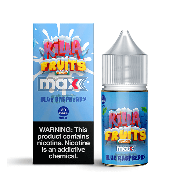 Killa Fruits Max TFN Salt Series E-Liquid 30mL (Salt Nic) | 30mg Blue Raspberry with packaging