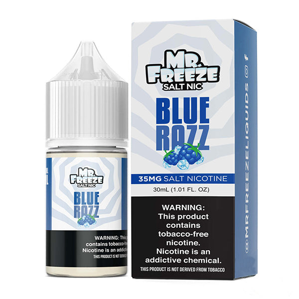 Mr. Freeze TFN Salt Series E-Liquid 30mL (Salt Nic) | Blue Razz with packaging