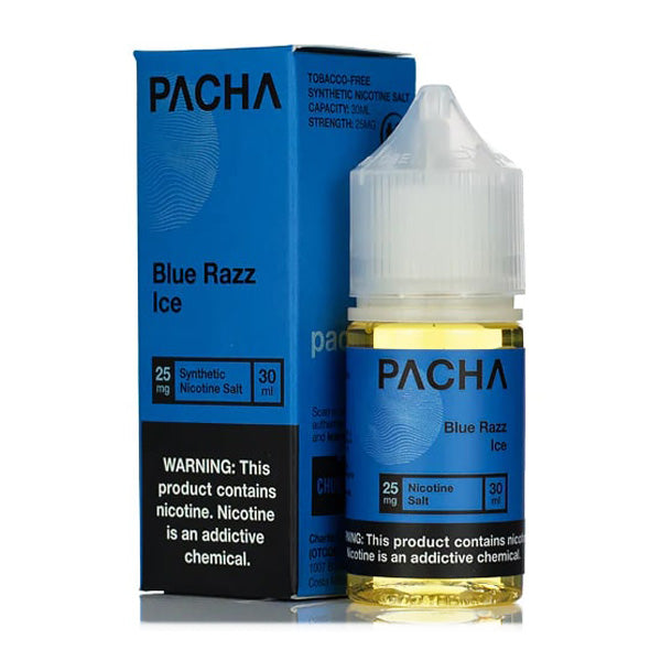 Pachamama TFN Salt Series E-Liquid 25mg | 30mL (Salt Nic) Blue Razz Ice with Packaging