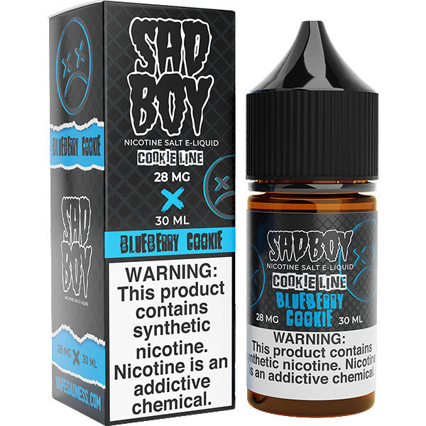 Sadboy Salt Series E-Liquid 30mL (Salt Nic) | 28mg Blueberry cookie with packaging