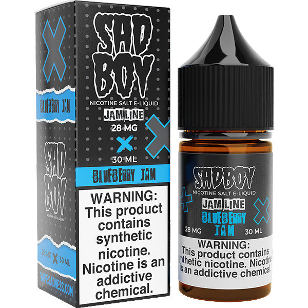 Sadboy Salt Series E-Liquid 30mL (Salt Nic) | 28mg Blueberry Jam with packaging