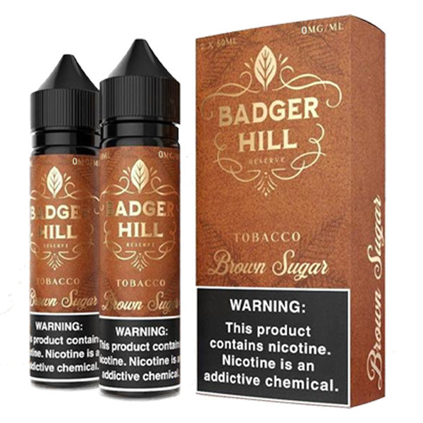 Badger Hill Reserve Series E-Liquid x2-60mL | 6mg Brown Sugar with packaging