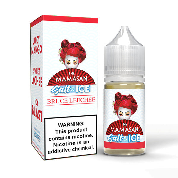 The Mamasan Salt Series E-Liquid 30mL Bruce Leechee Ice with packaging