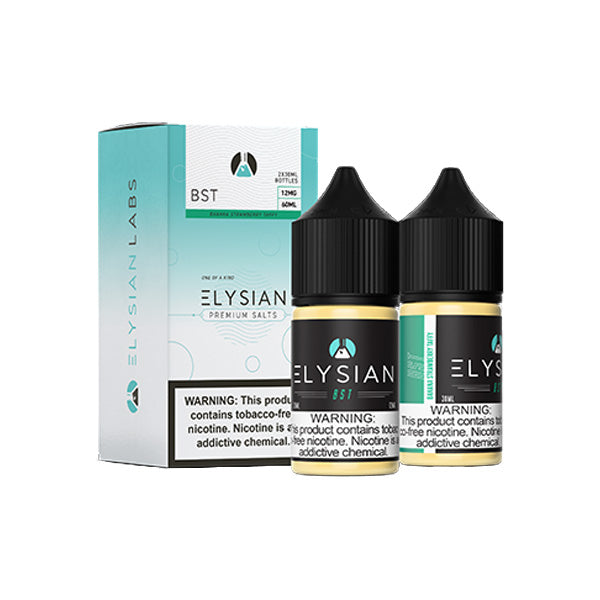 Elysian Salt Series E-Liquid x2-30mL (Salt Nic) | 12mg BST with packaging