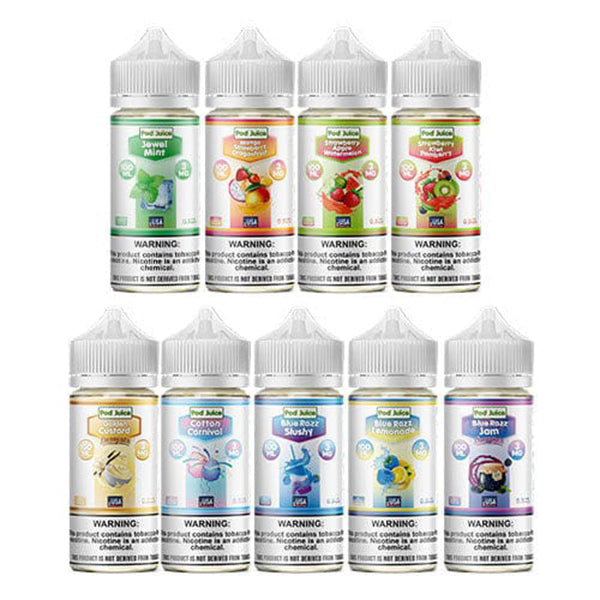 Pod Juice Series E-Liquid 100mL (Freebase) | Group Photo