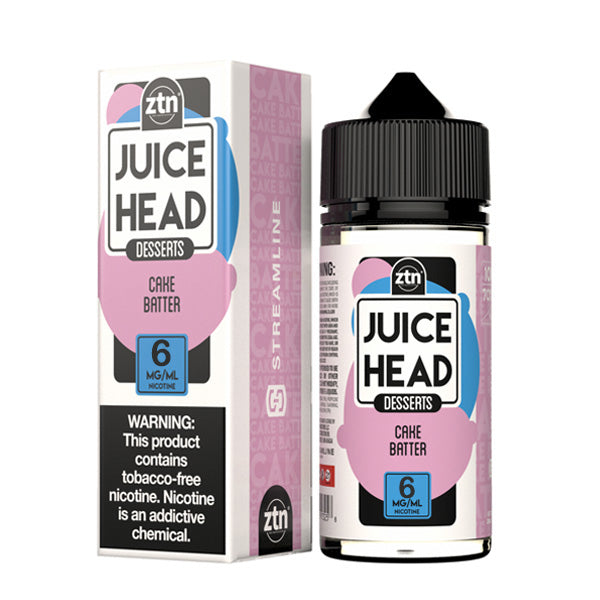 Juice Head Series E-Liquid 0mg | 100mL (Freebase) Cake Batter with Packaging