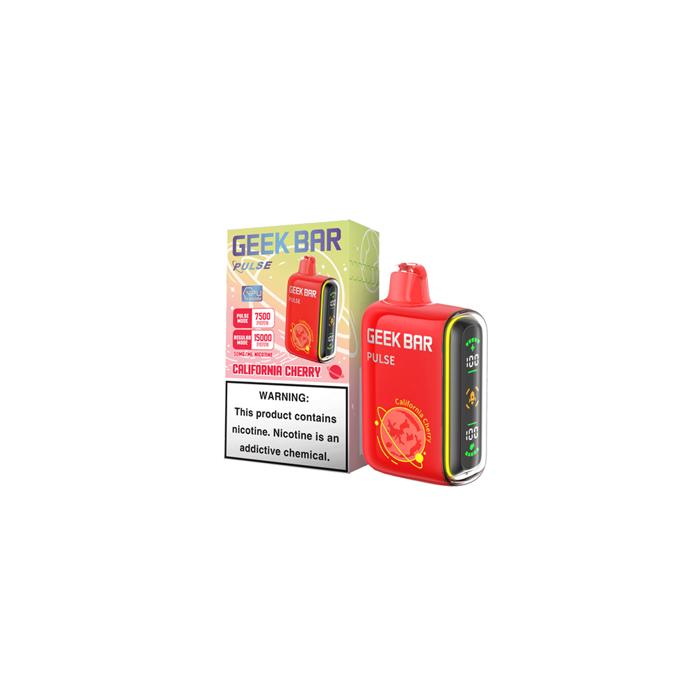 Geek Bar Pulse Disposable 15000 Puffs 16mL 50mg California Cherry