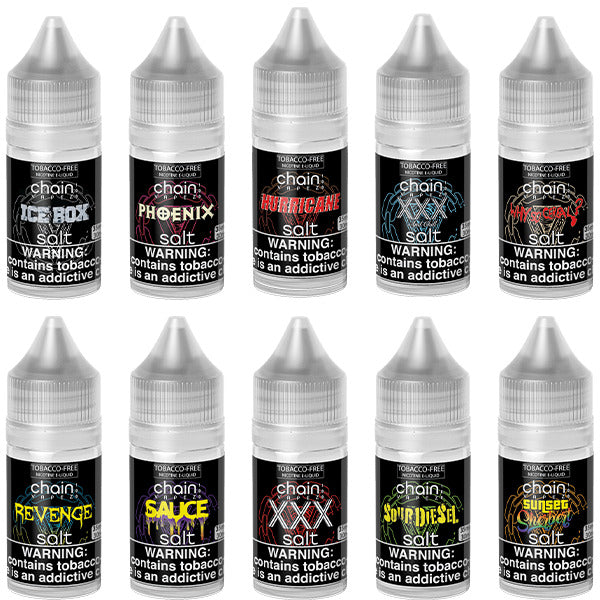 Chain Vapez Salt Series E-Liquid 30mL Group Photo