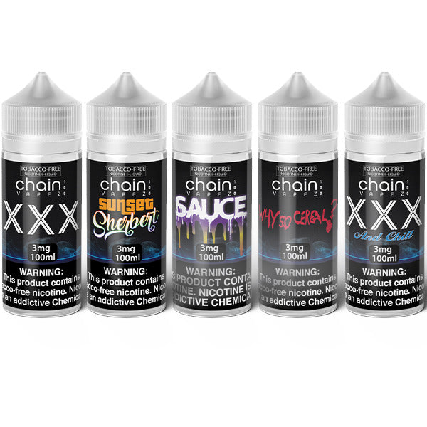 Chain Vapez Series E-Liquid 100mL Group Photo