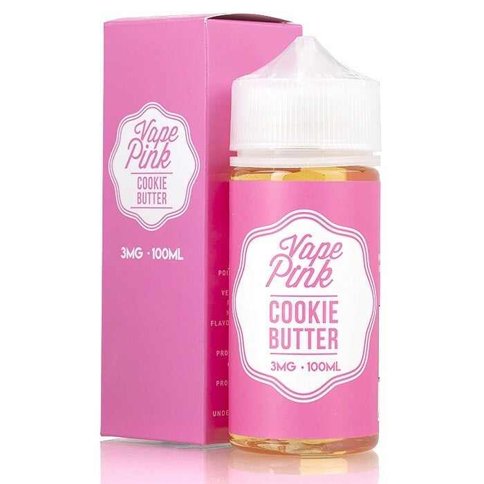 Vape Pink Series E-Liquid 100mL | 3mg Cookie Butter with Packaging