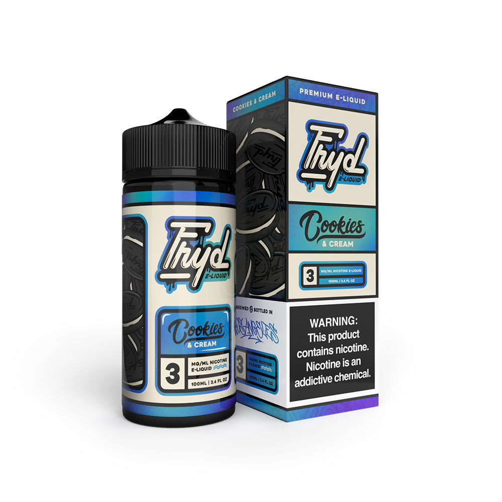 FRYD Series E-Liquid 100mL | 0mg Cookies and Cream with Packaging